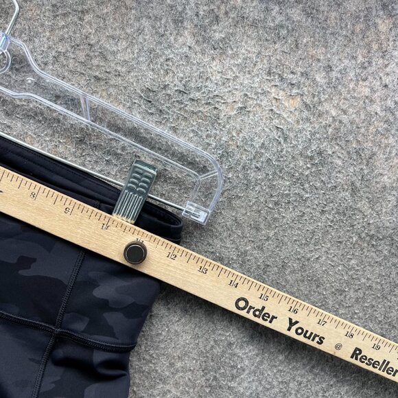 Lululemon Leggings Women 4 Black Camo Fast and Free Tight 25" Nulux High Rise - Picture 6 of 10